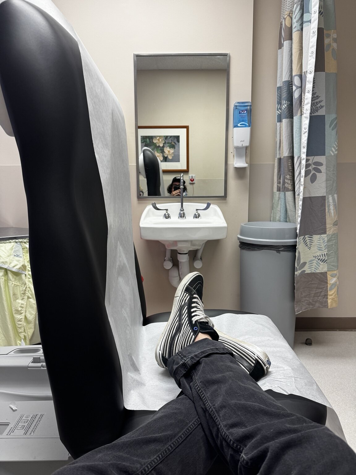 A quiet moment during Aaron's cancer treatment