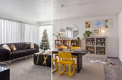 View before and after
