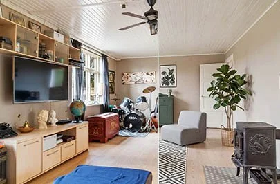 View before and after