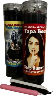 Veladoras and chime candles