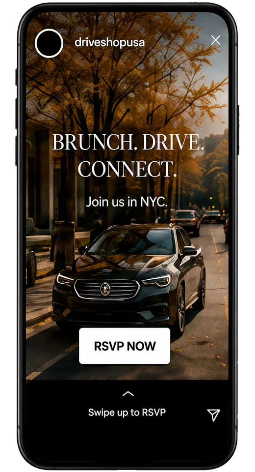 Step 4 — Brunch. Drive. Connect. RSVP now