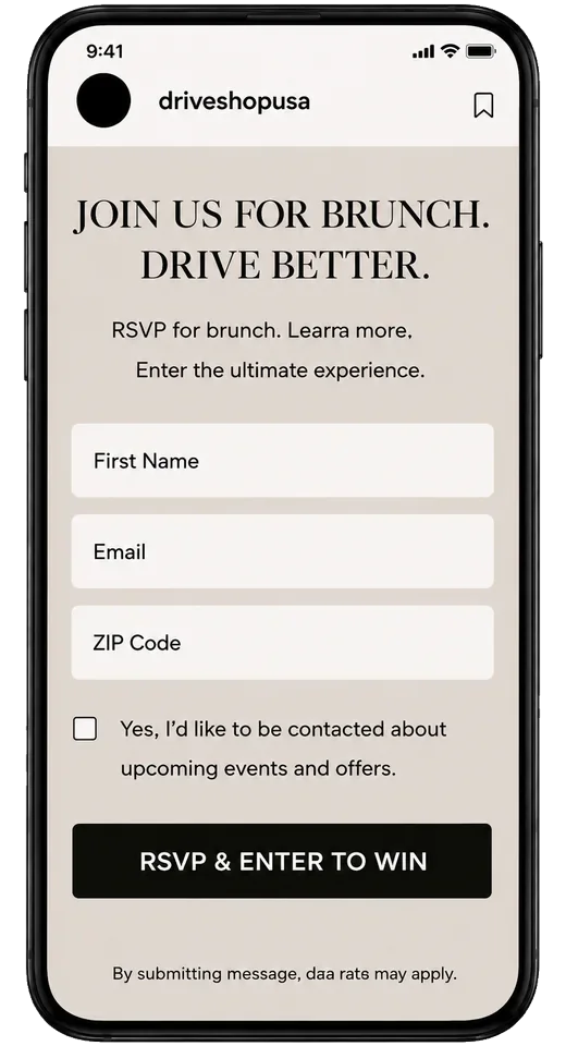 Step 5 — Join us for brunch RSVP form