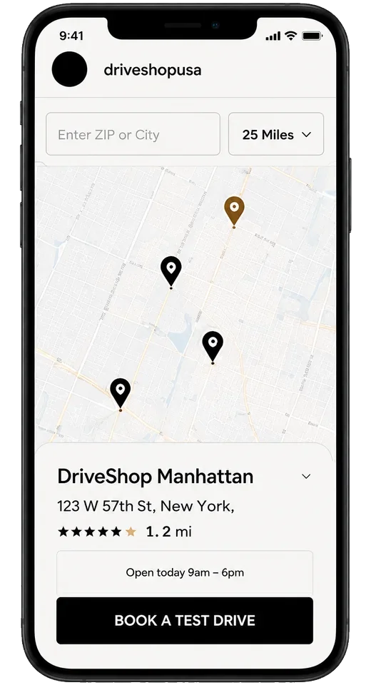 Step 6 — Find a dealer and book a test drive