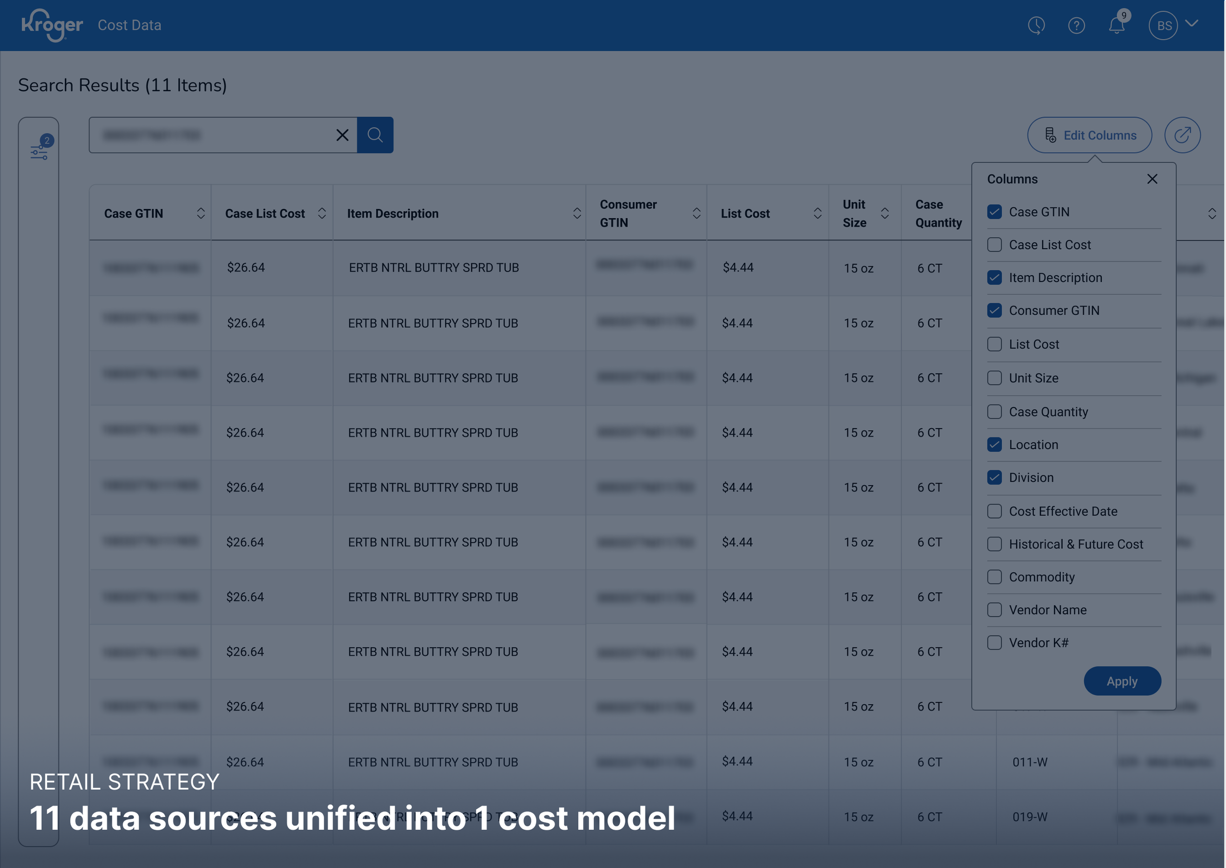 Kroger Cost Decision Model