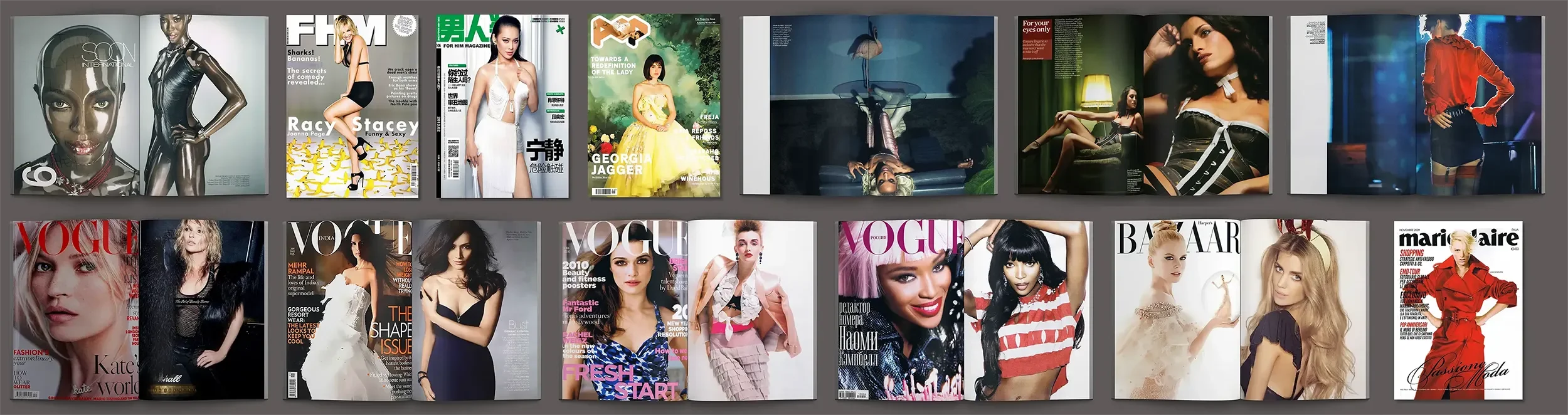 Earned media placements in Vogue, Pop, Elle, Harpers, FHM and Marie Claire generated by the integrated marketing communications and email marketing programme.