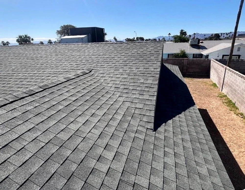 Completed asphalt shingle roof replacement in Las Vegas, NV