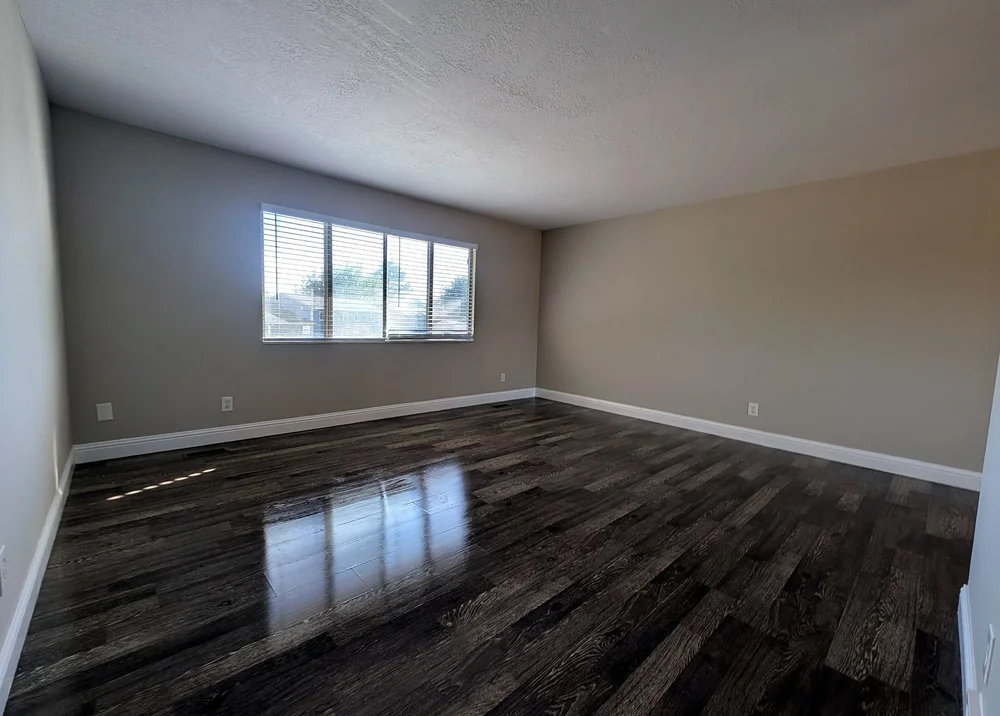 Rent-ready living room after a make-ready turn in Salt Lake City, UT