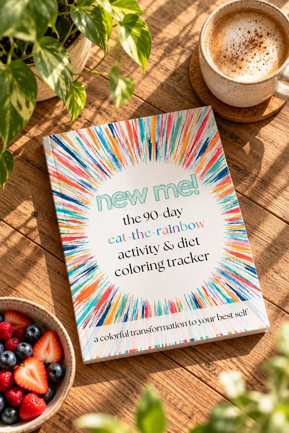 The New Me! book on a sunny table