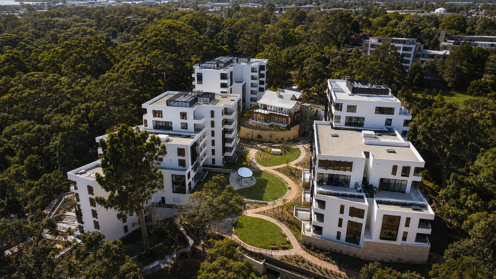 One Avon managed residential landscape beside bushland