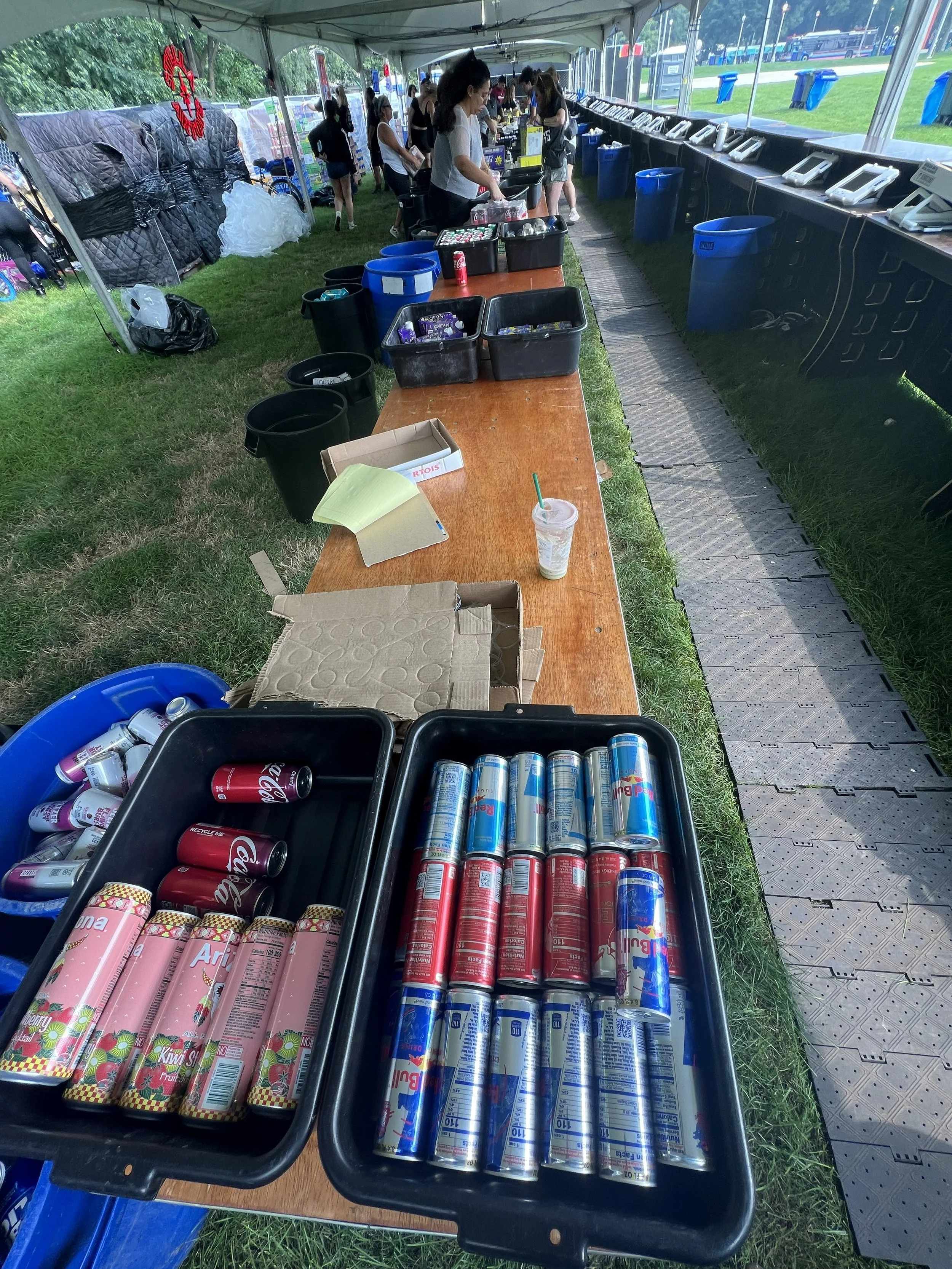 Festival beverage station and event operations setup