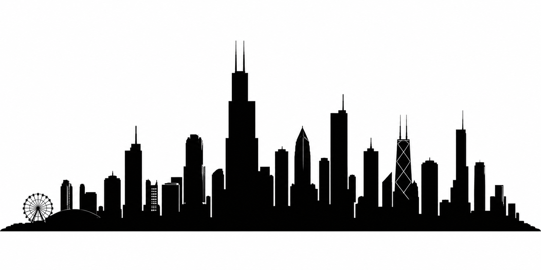 Chicago skyline silhouette