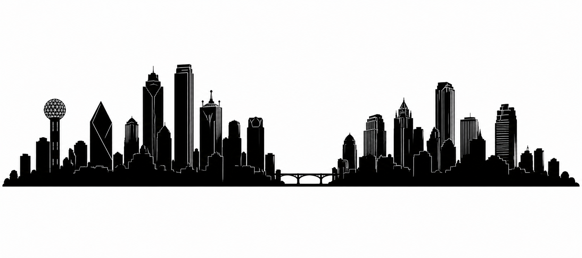 DFW skyline silhouette