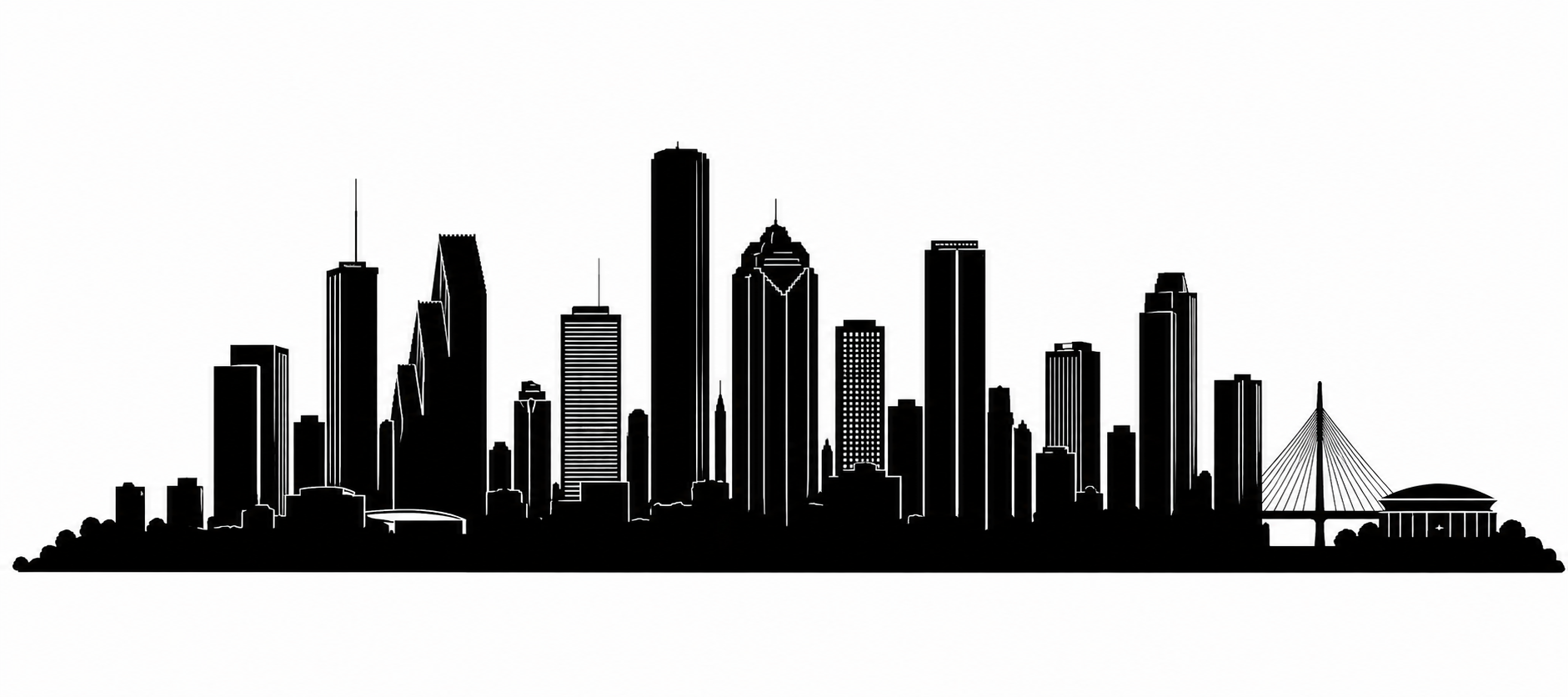 Houston skyline silhouette