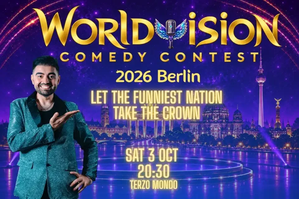 WorldVision Comedy Contest poster – stand-up comedy show in Berlin, Sat 3 Oct 2026, 20:30, Terzo Mondo