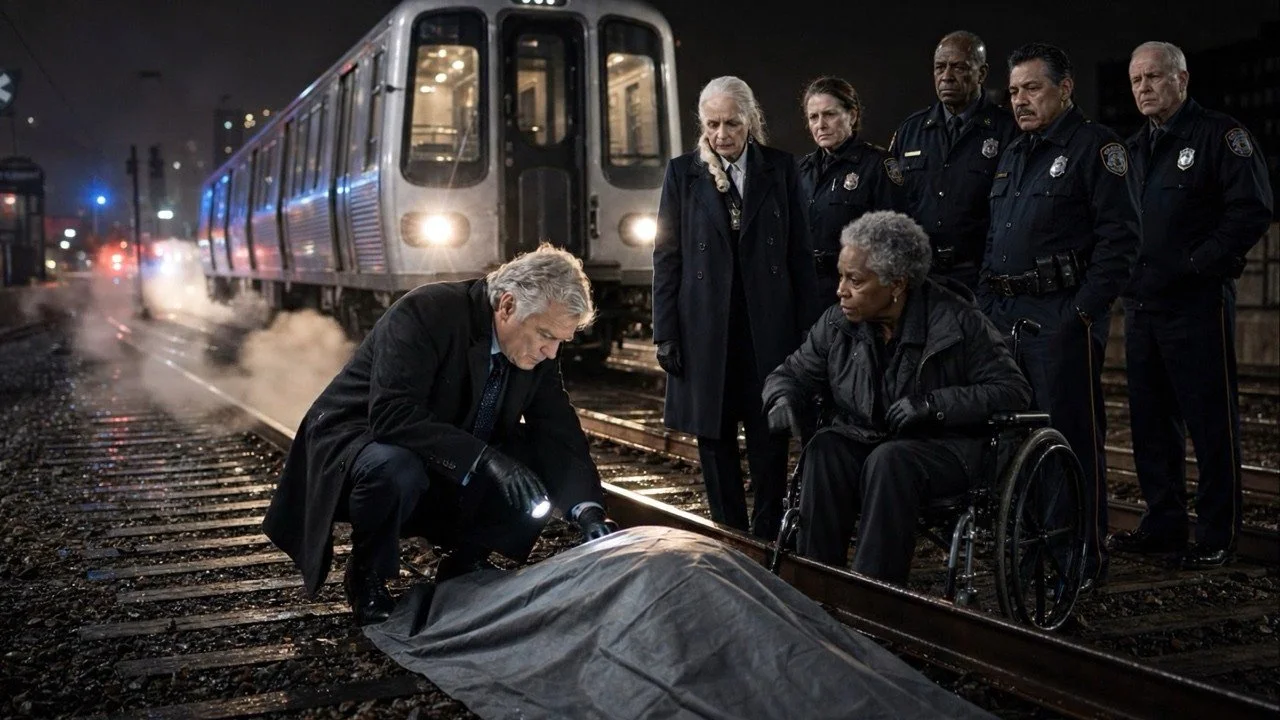 The investigation begins beside the train