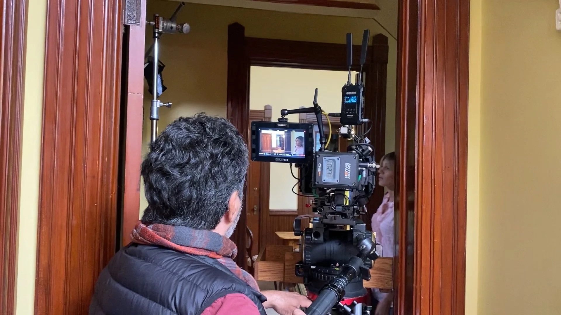 Behind the camera