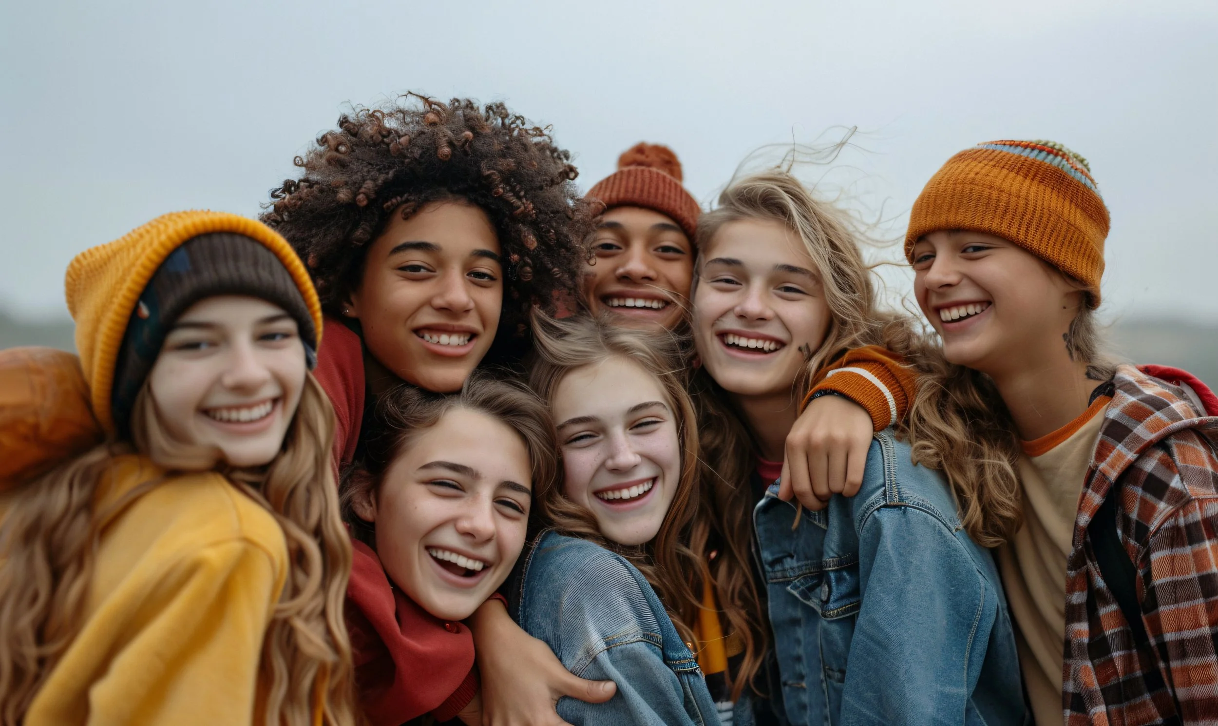 Diverse group of smiling teenagers - Teen Safety First