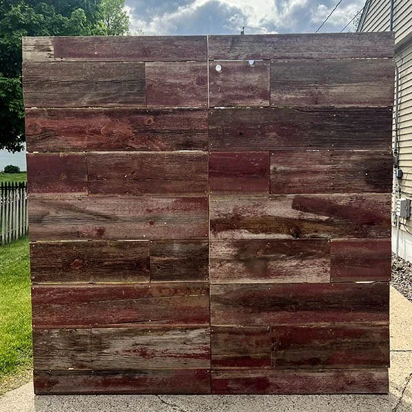 Red Barn Wood Wall backdrop.