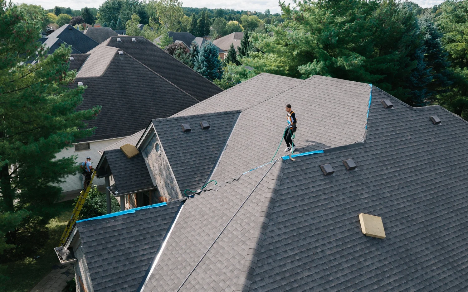 Aerial view of a service business project