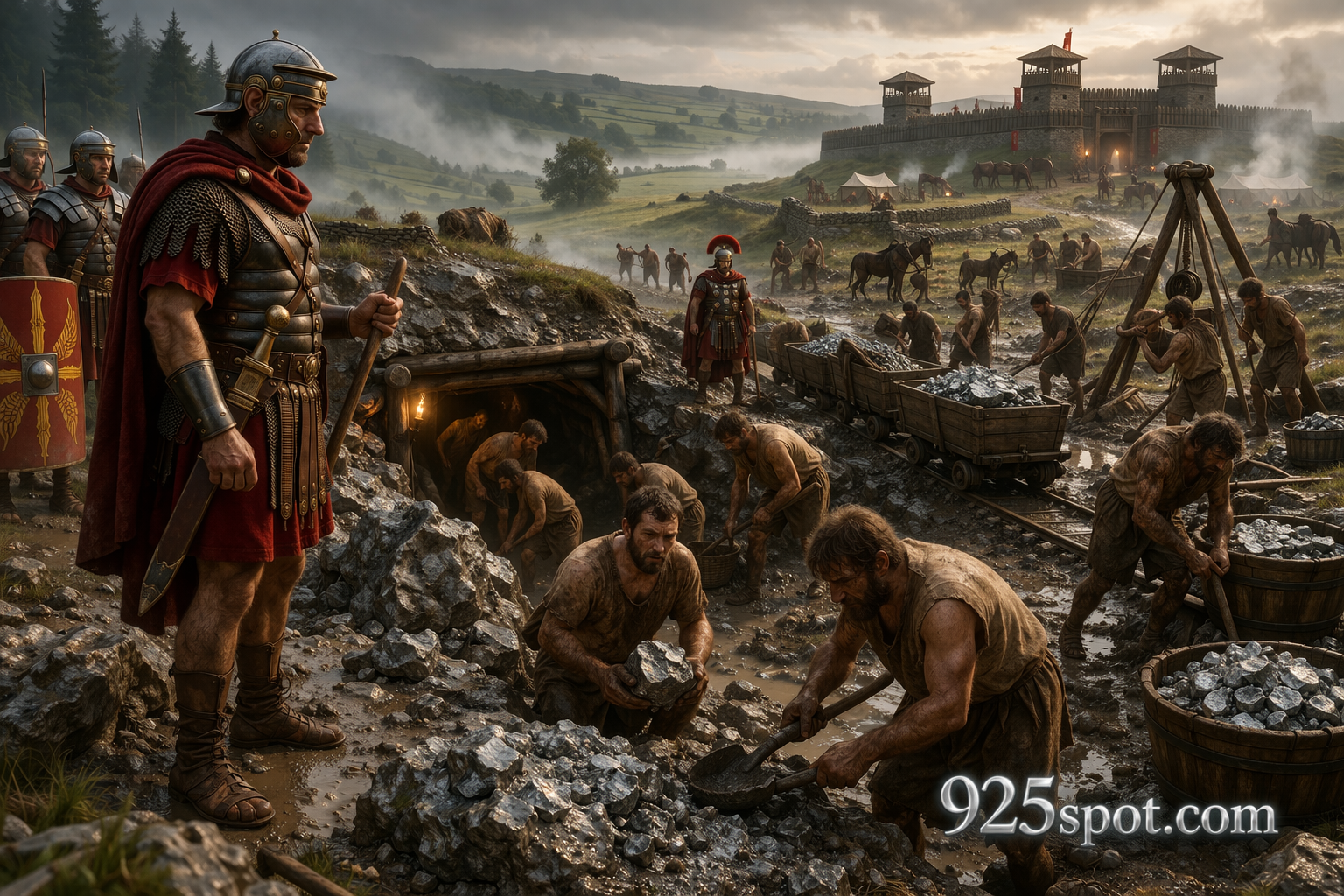 Roman Britain lead silver mines immediate post-conquest extraction