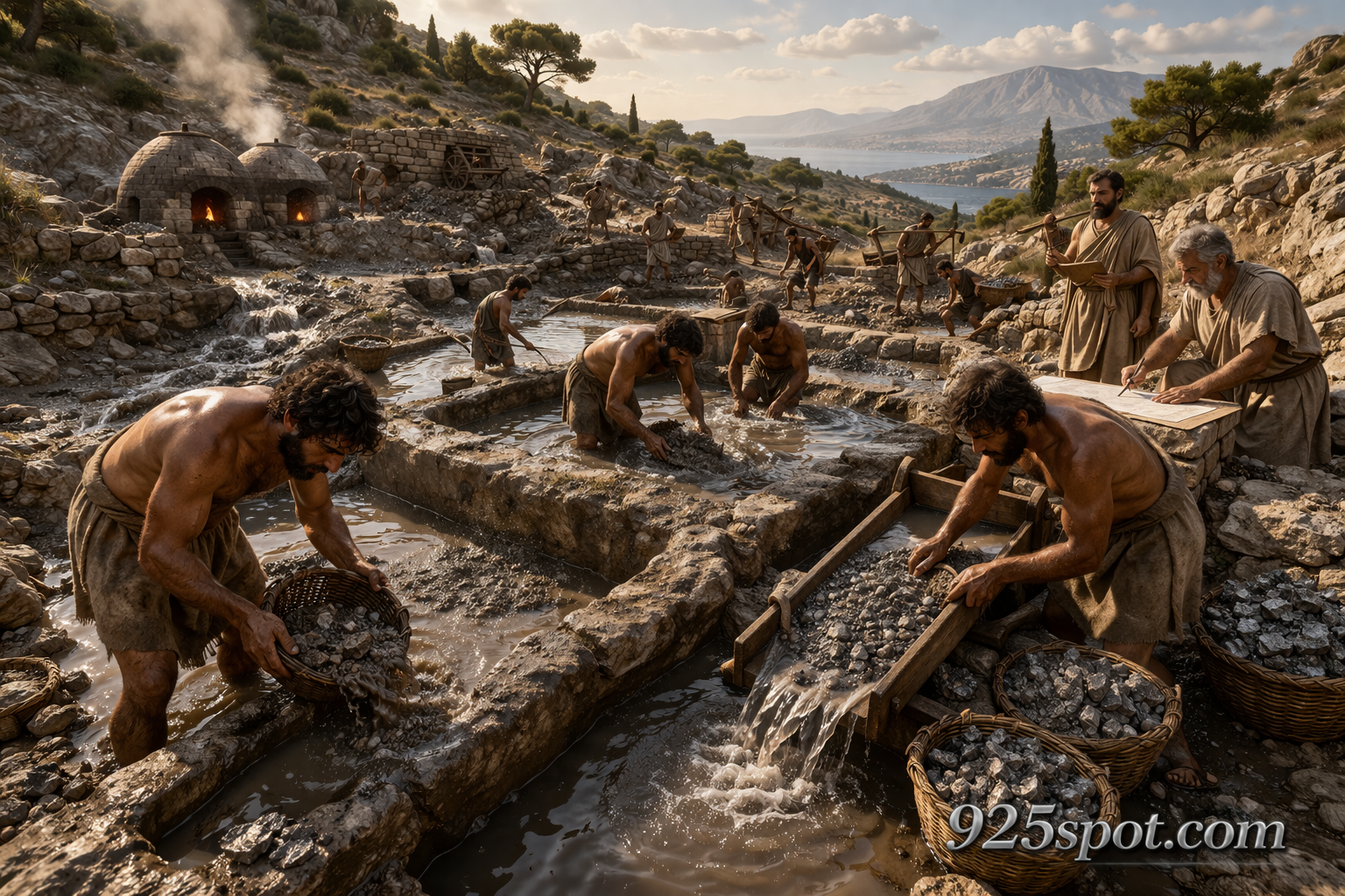 Laurion washeries winter rainwater cisterns Attica industrial complex