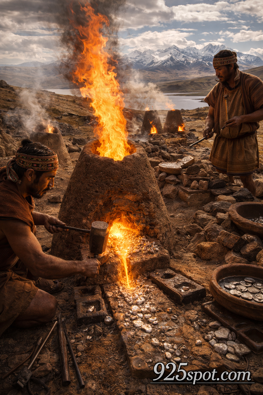 Andean silver smelting Lake Titicaca guayra furnaces 40 BCE-240 CE