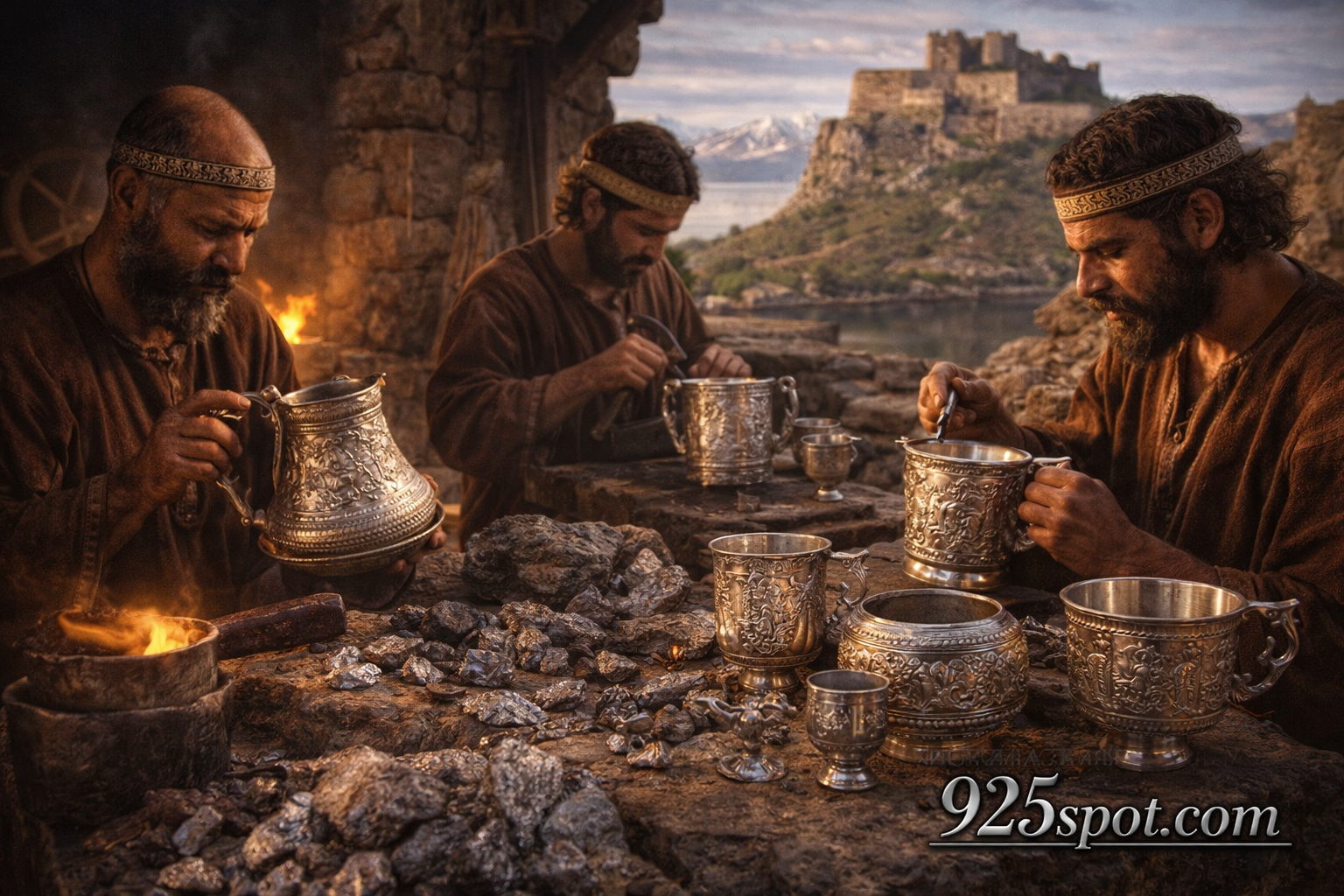 Urartian kings Armenia silver vessels galena mines 850 BCE