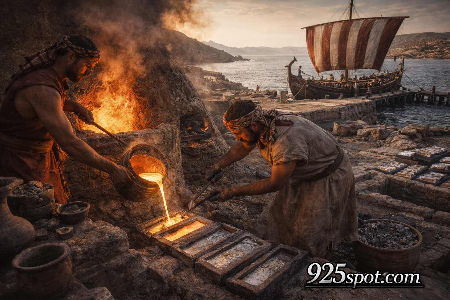 Phoenicians Iberia jarosite ores lead collector cupellation Tartessos