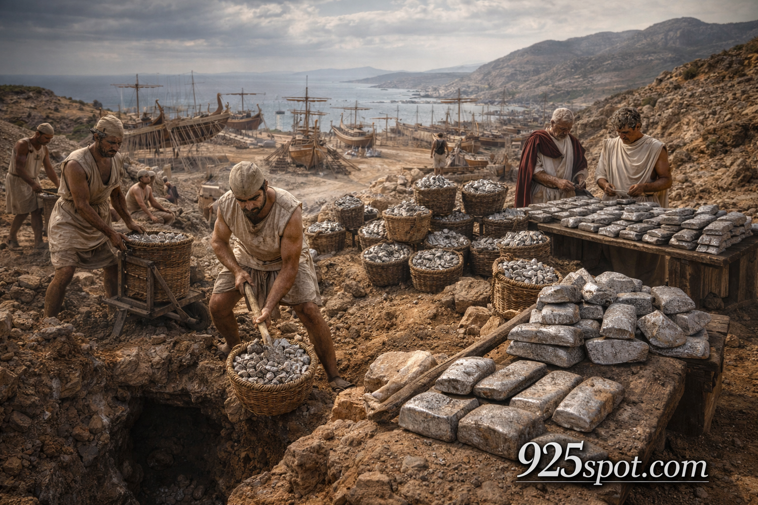 Laurion silver boom funds Athenian navy Persian Wars 483 BCE