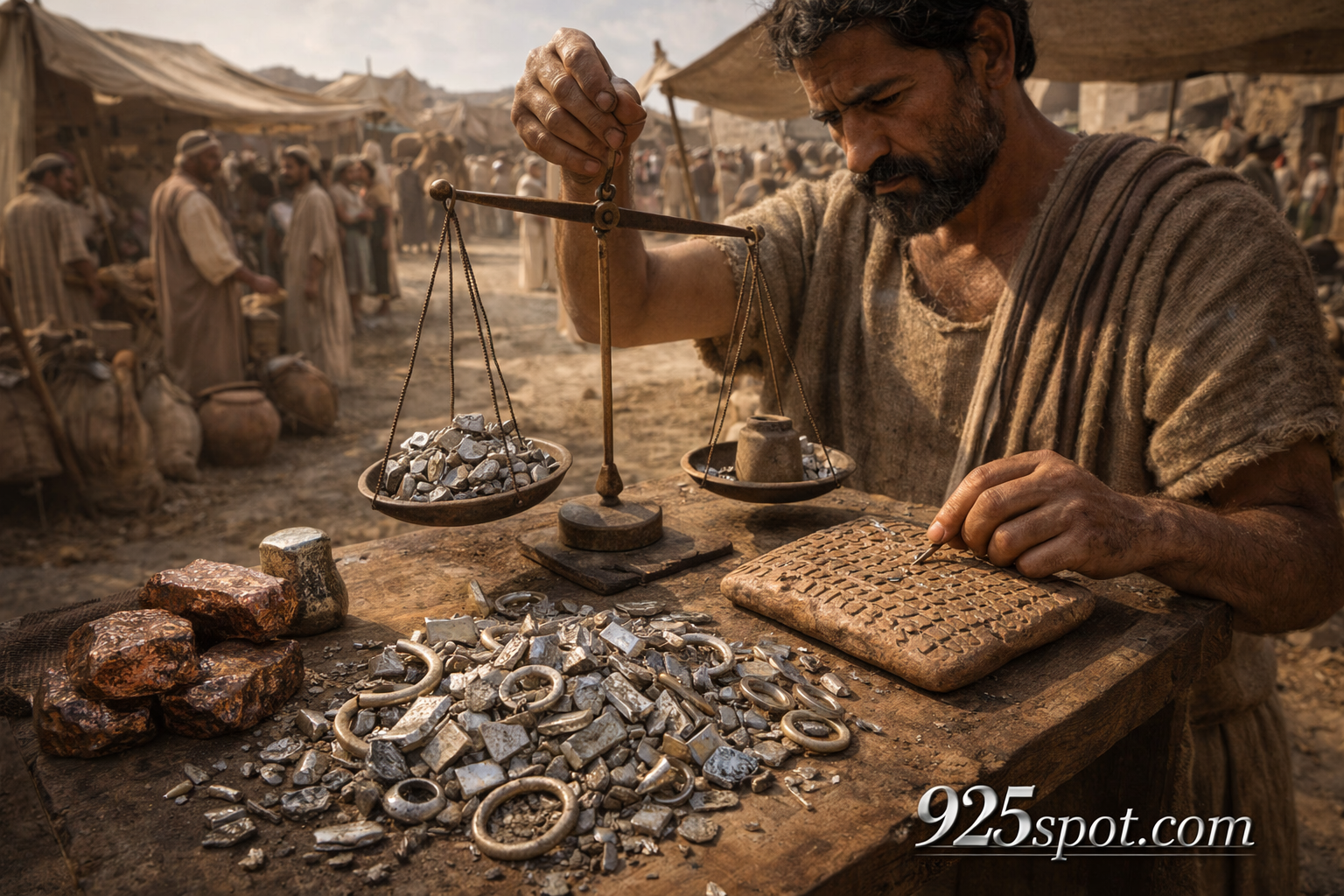 Southern Levant hacksilver by weight currency 1700 BCE