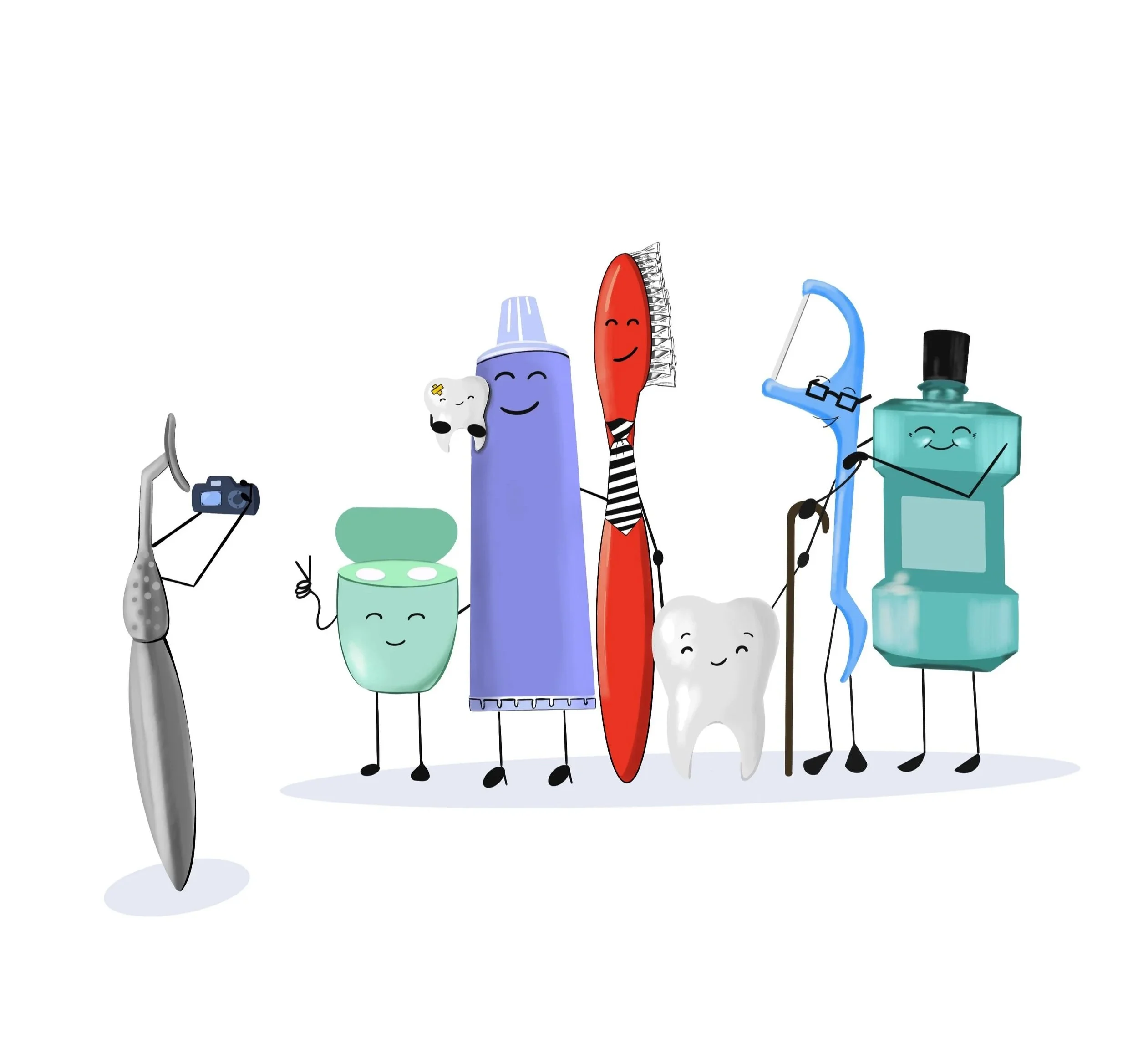 Julz’ Dental Art — Dental Family Portrait characters