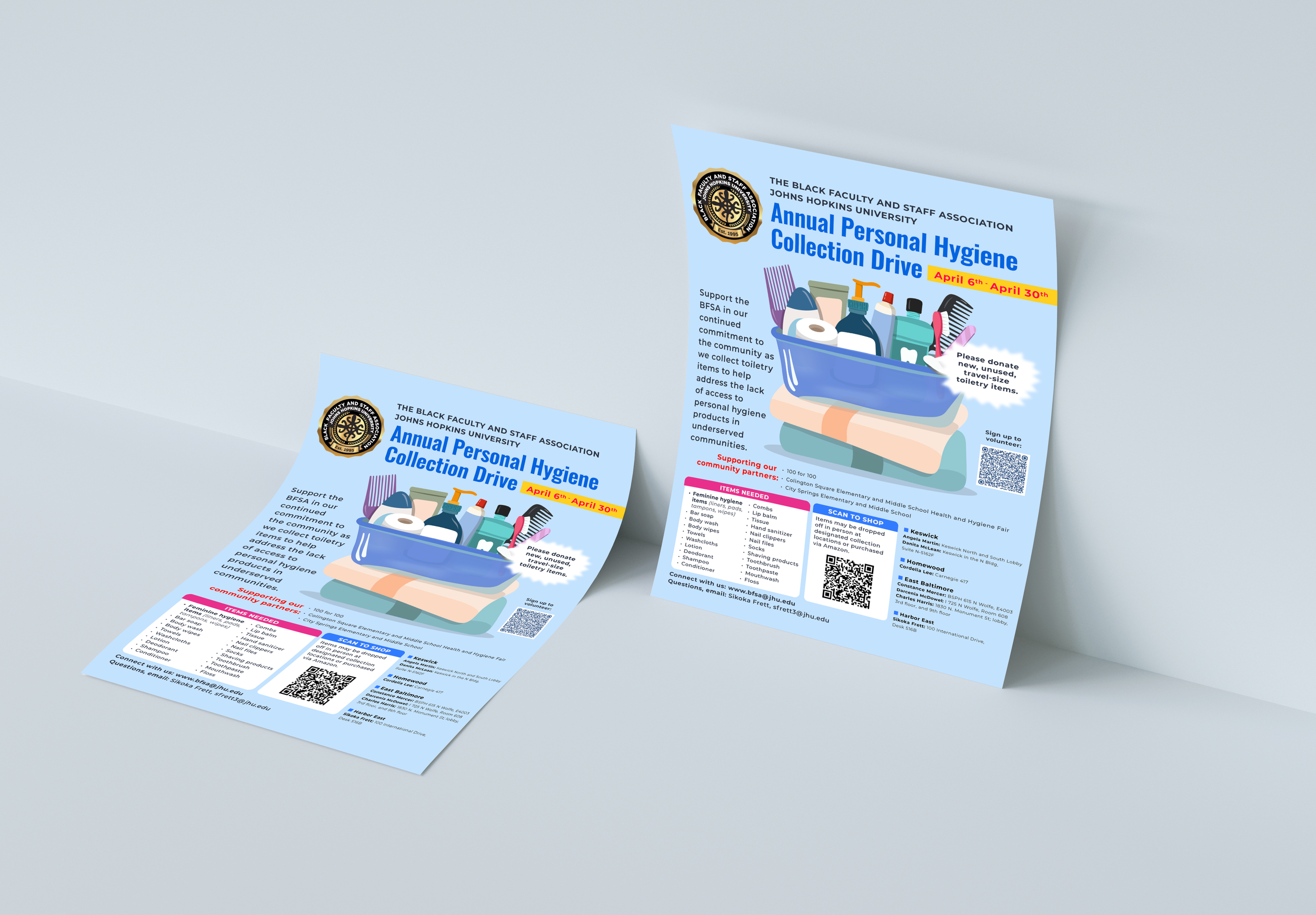 Hygiene flyer dual mockup presentation
