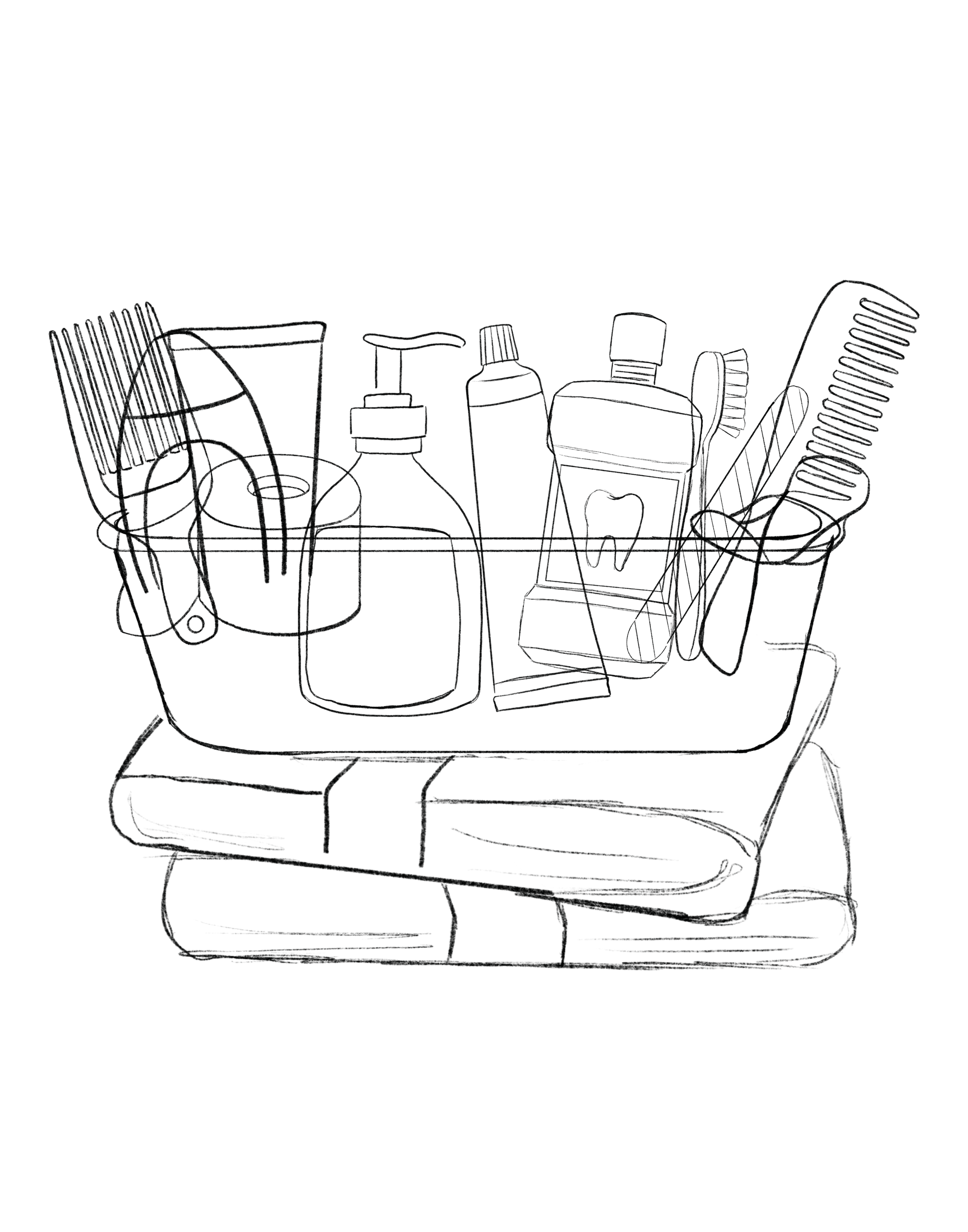 Initial hygiene basket sketch
