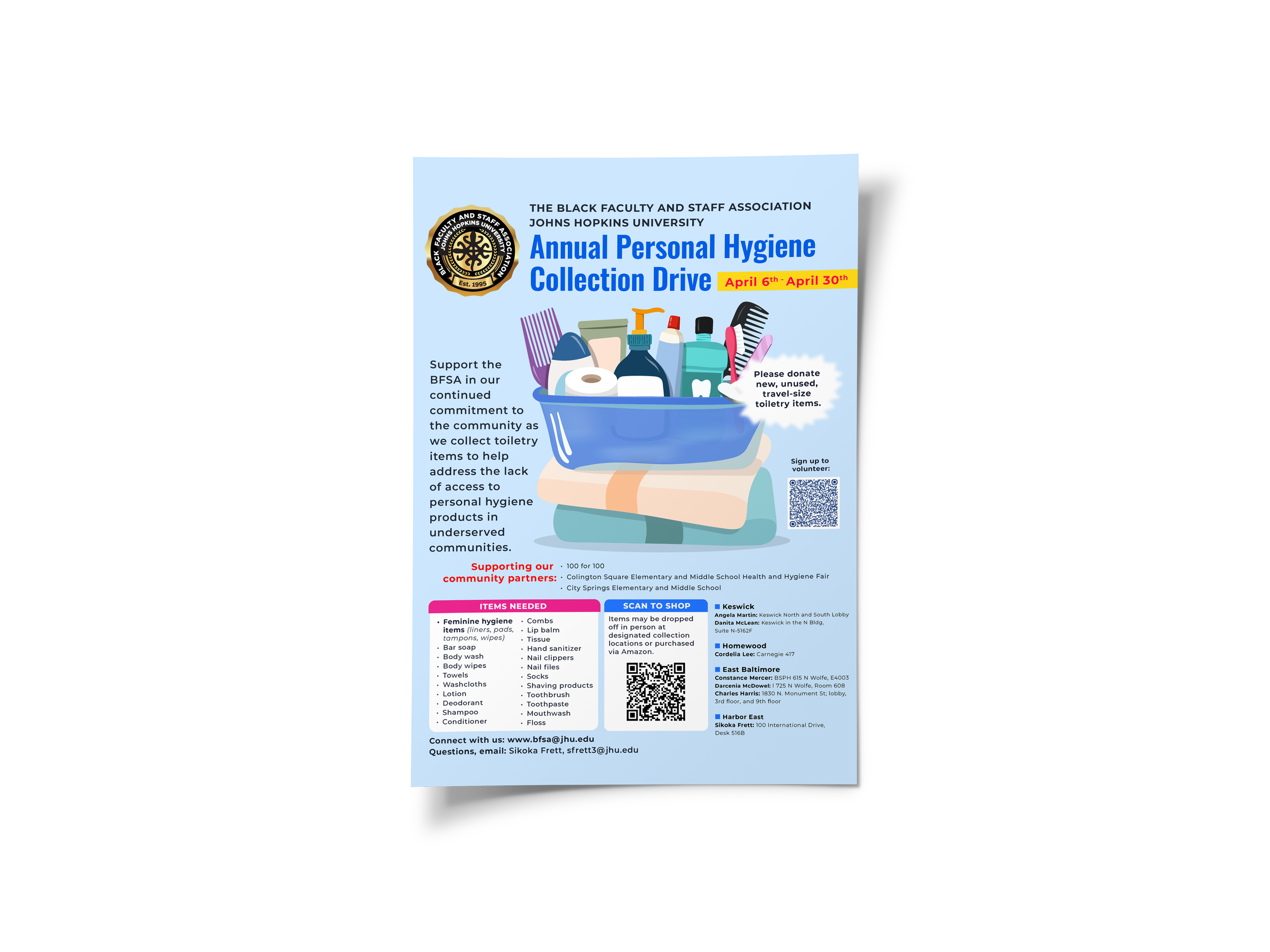 JHU BFSA Annual Hygiene Drive flyer final design