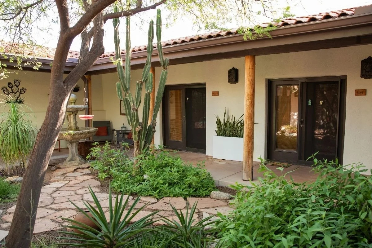 The Lodge courtyard