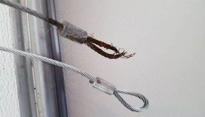 Snapped cable — door off-balance