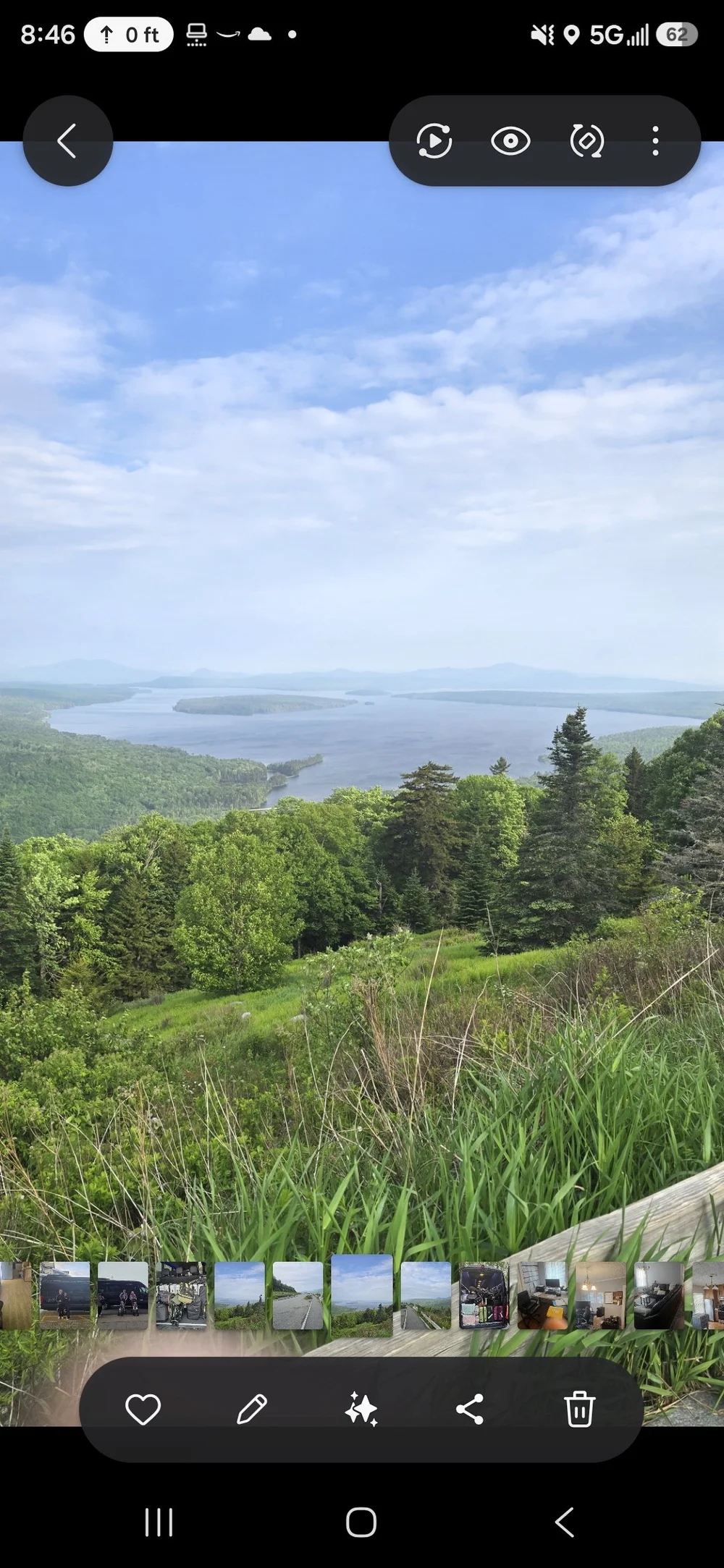 Overlooking the water in Rangeley