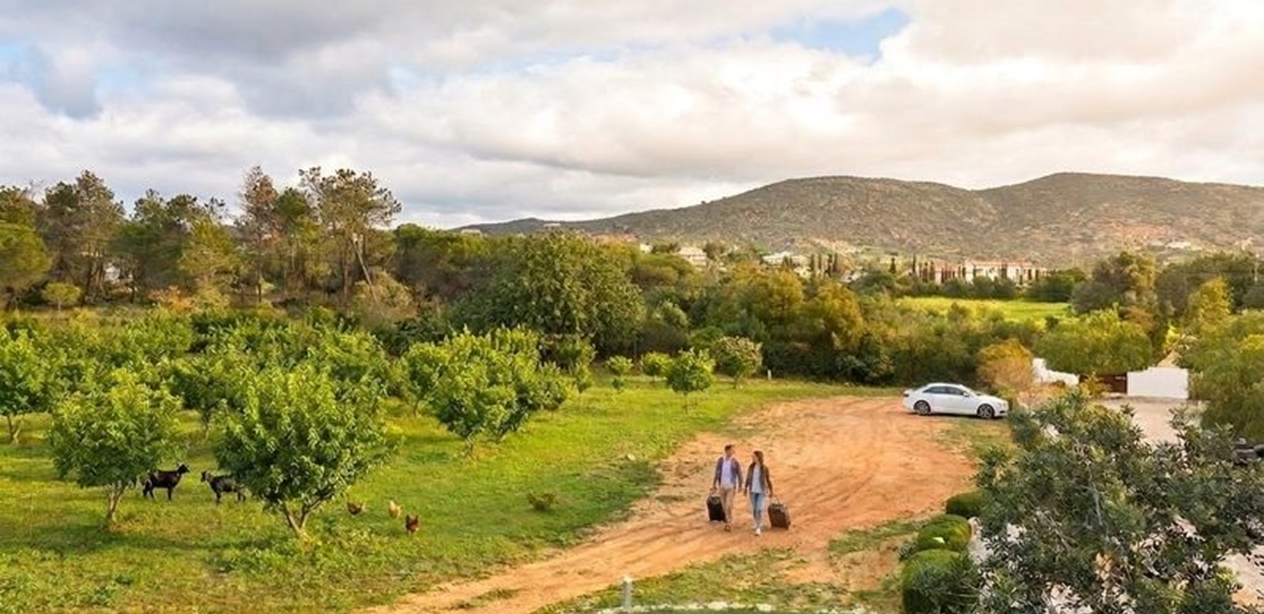 The Algarve valley and hills surrounding Mercedes Country House.
