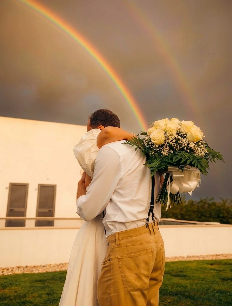 Wedding celebration in the gardens of Mercedes Country House, Algarve.
