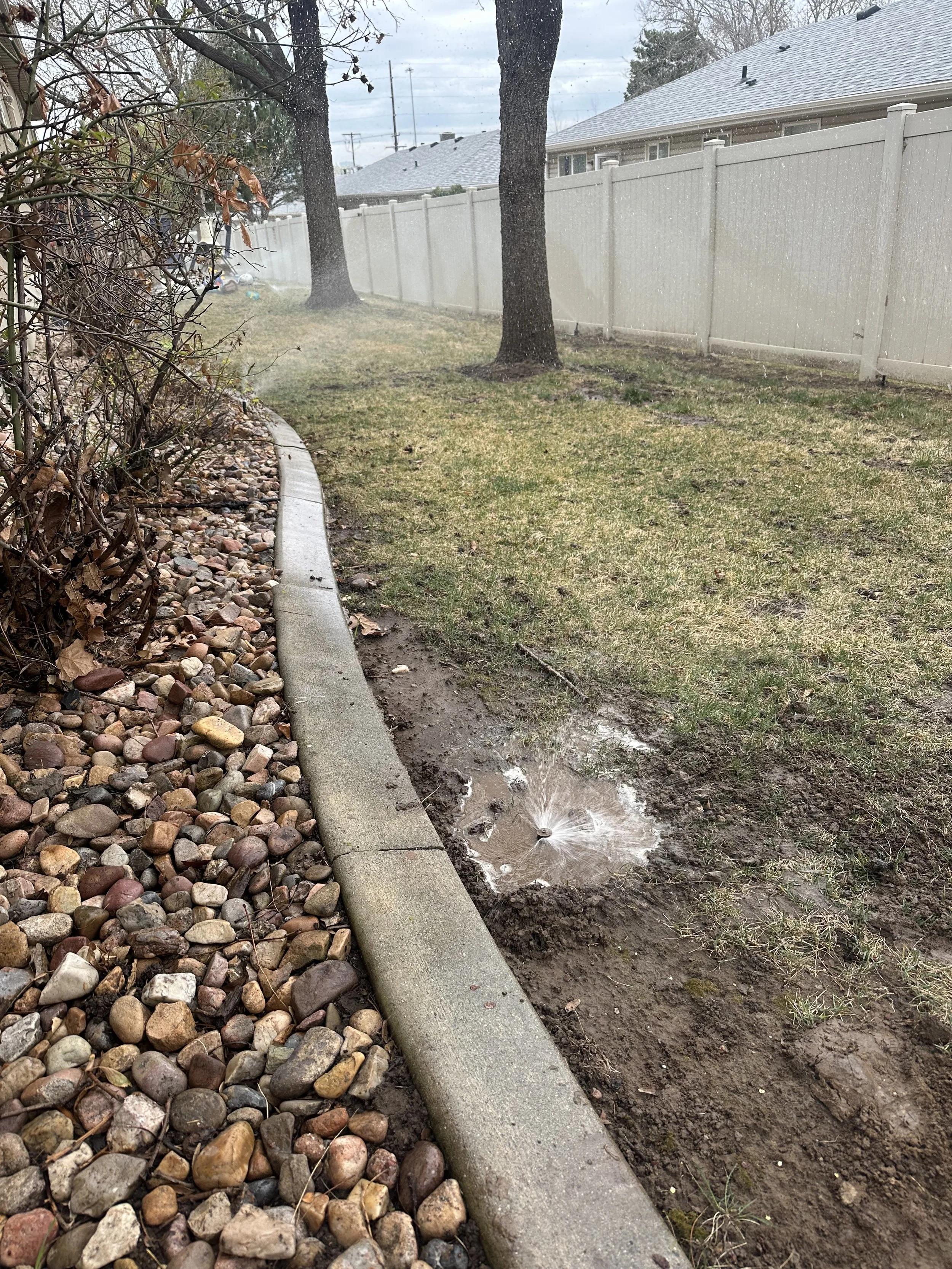 Sprinkler after repair
