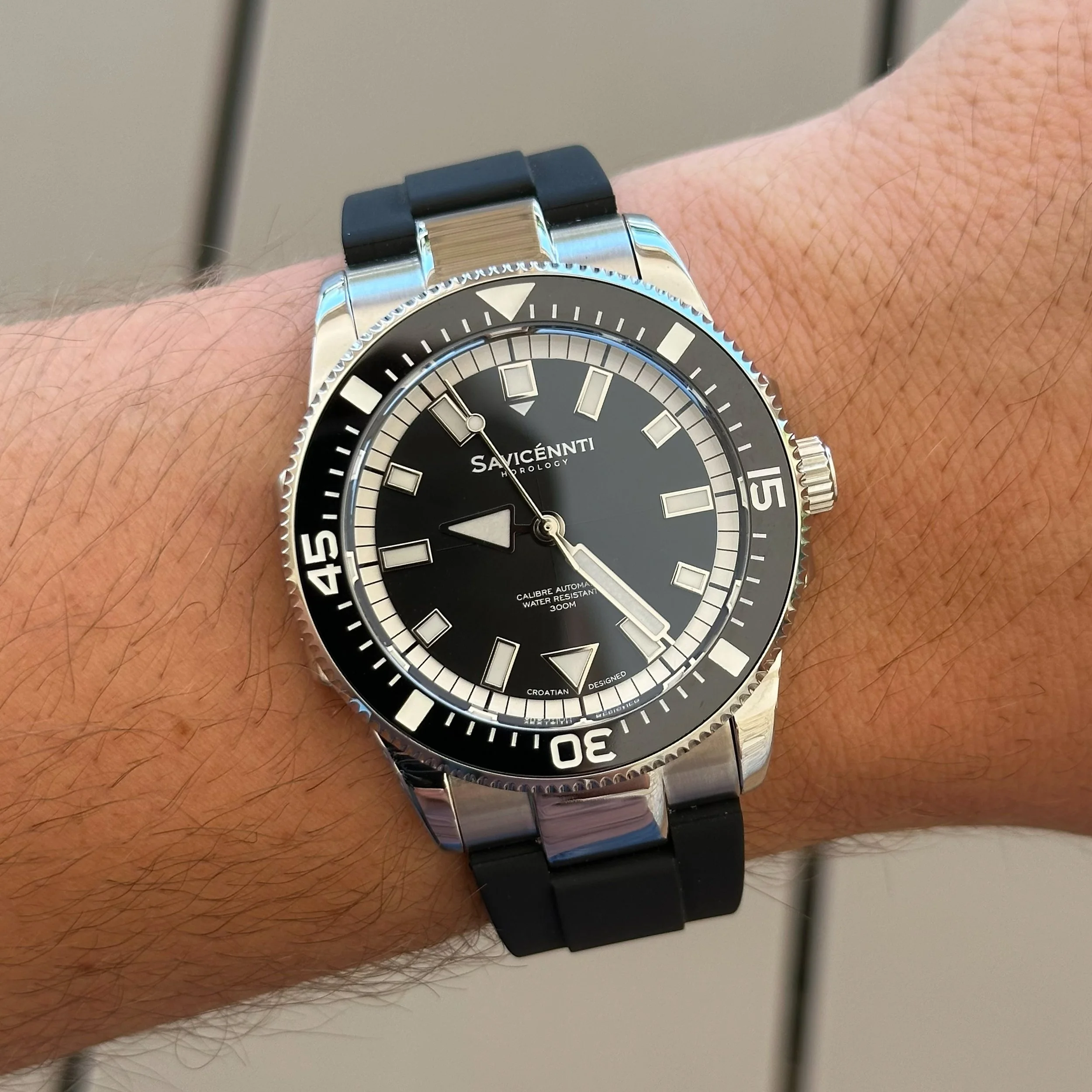 SAVICÉNNTI CETUS DIVER black rubber strap product image