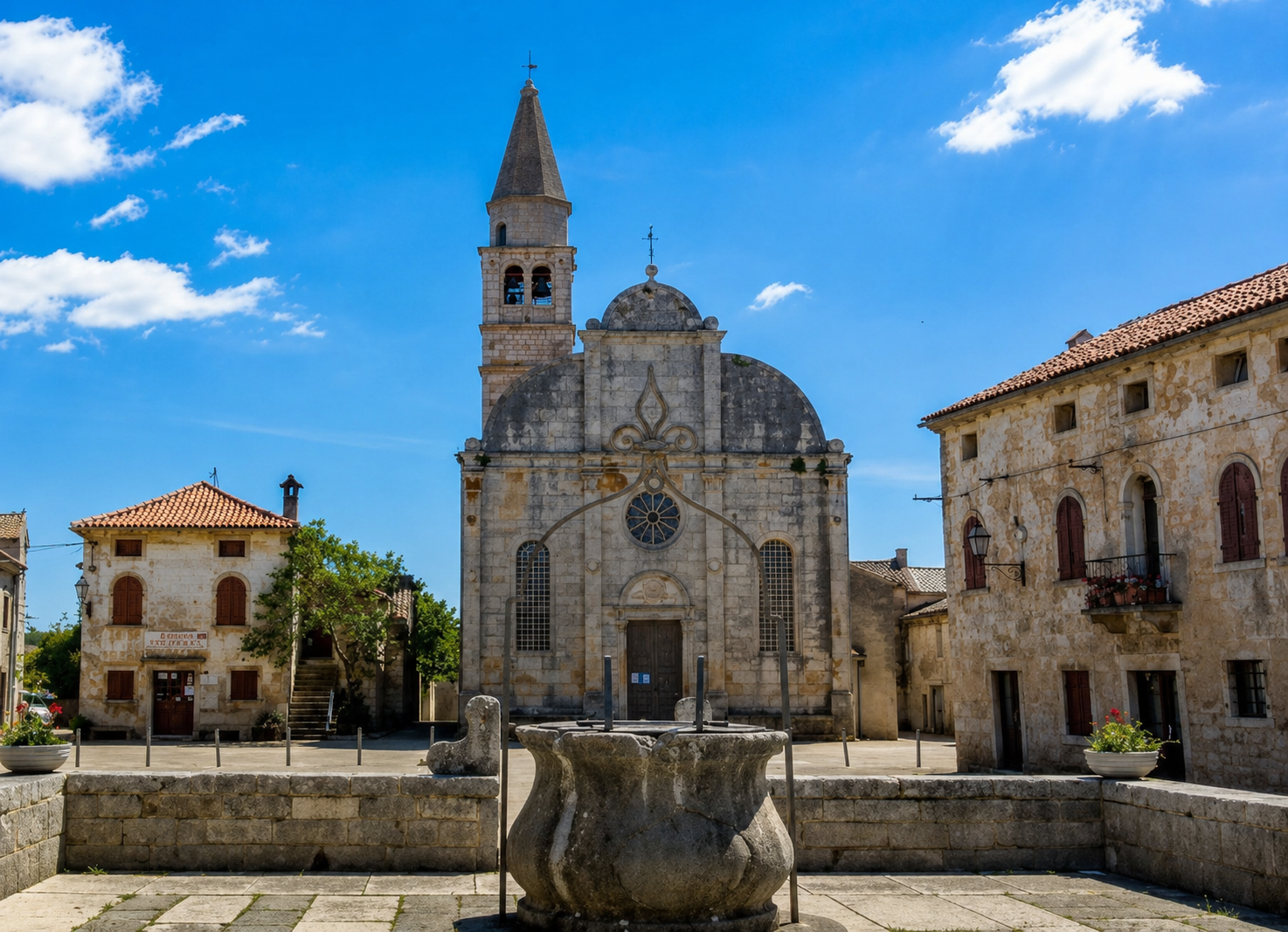 Svetvinčenat village square in Istria
