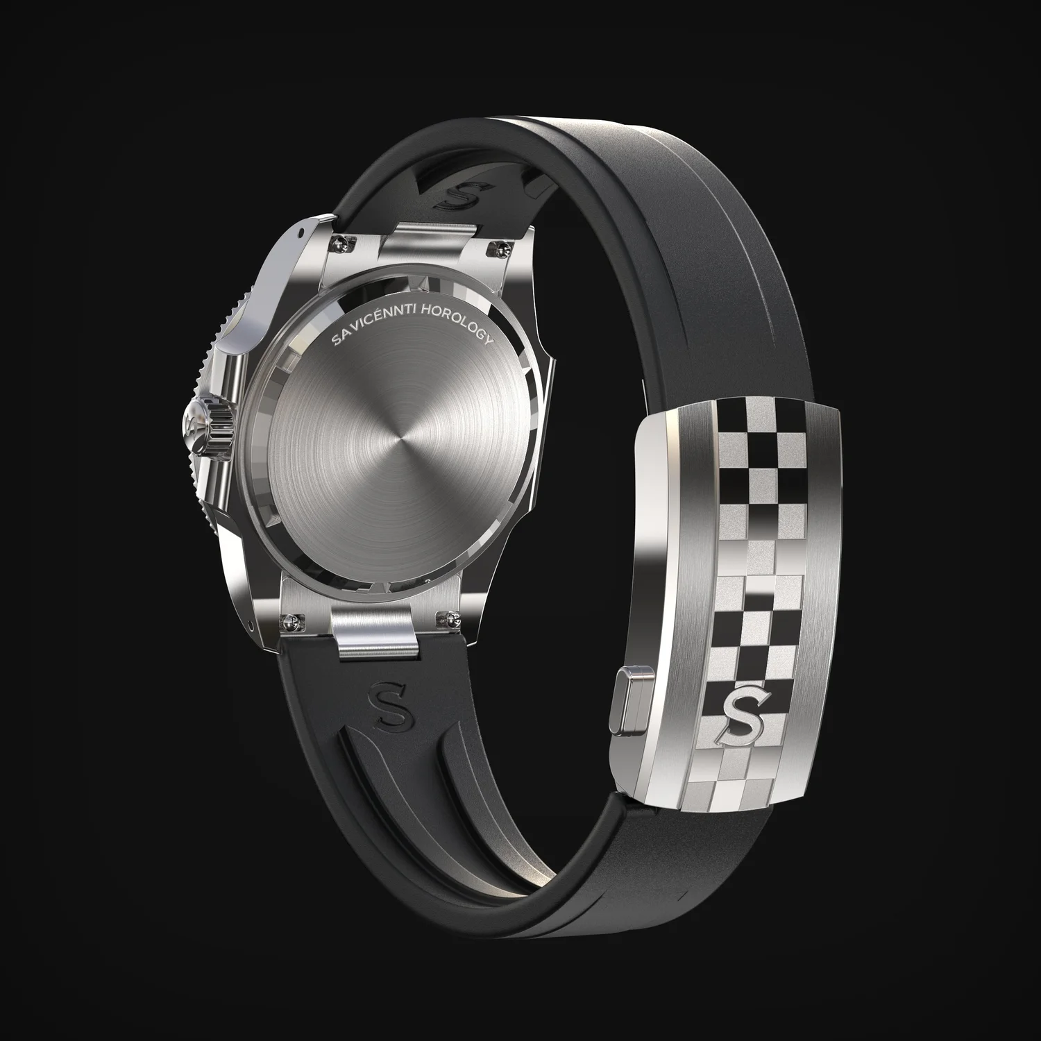SAVICÉNNTI CETUS DIVER black rubber strap detail product image