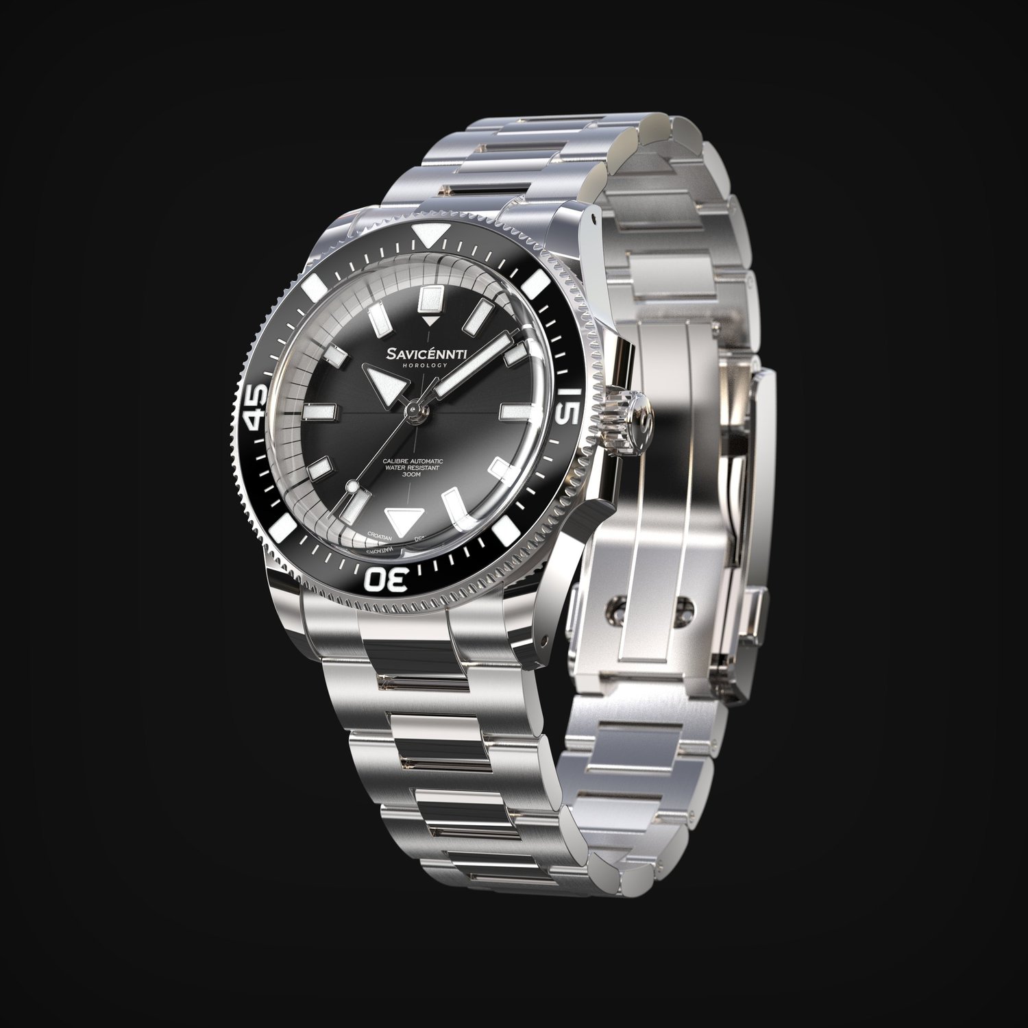 SAVICÉNNTI CETUS DIVER black metal bracelet additional product image