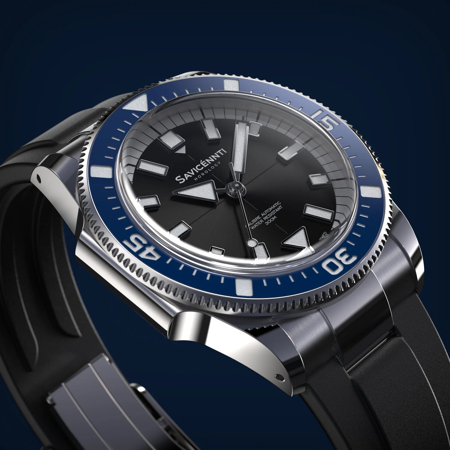 SAVICÉNNTI CETUS DIVER blue rubber strap front product image