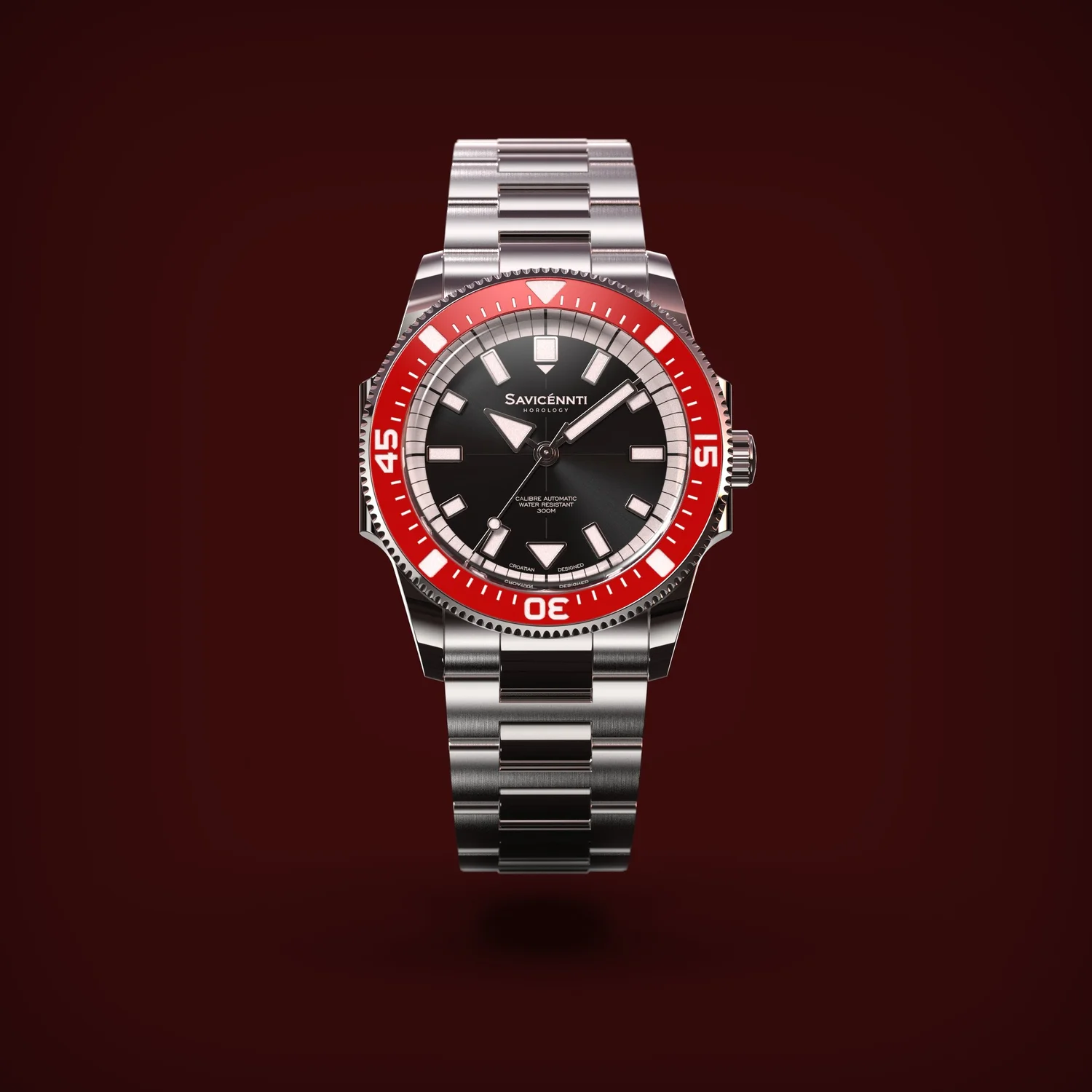 SAVICÉNNTI CETUS DIVER red metal bracelet close-up product image