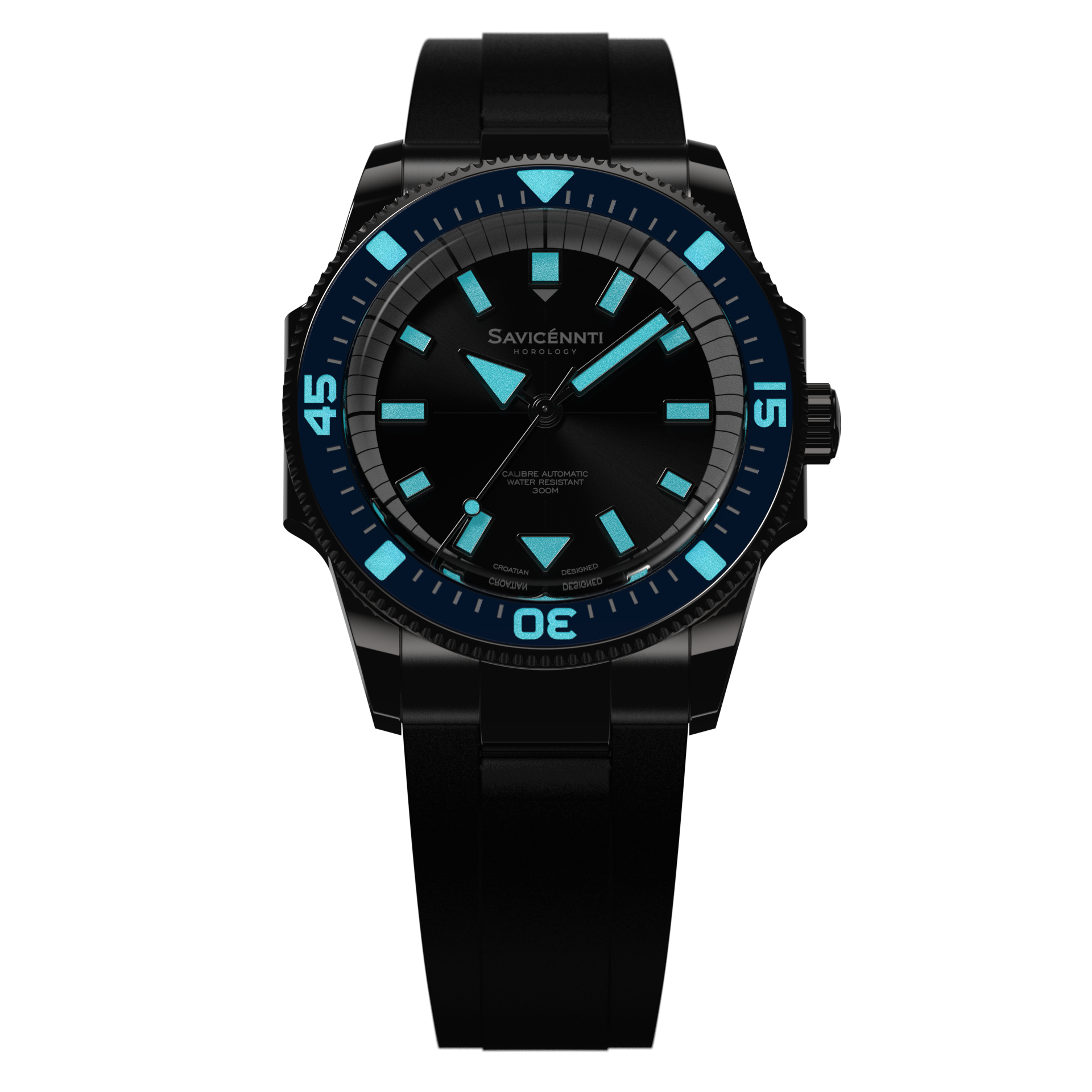 SAVICÉNNTI CETUS Blue Rubber Strap lume image
