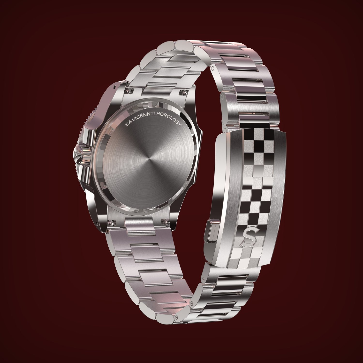 SAVICÉNNTI CETUS DIVER red metal bracelet detail product image
