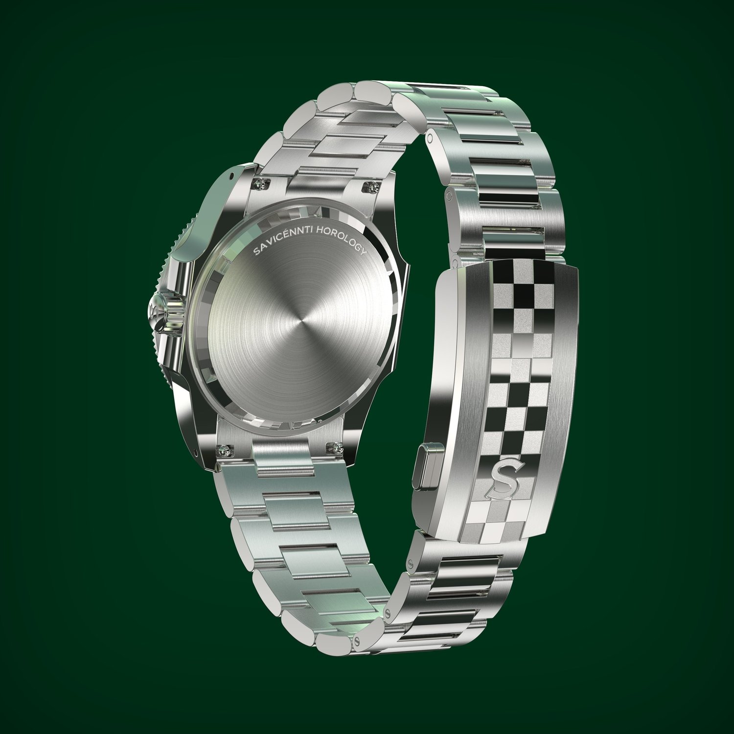 SAVICÉNNTI CETUS DIVER green metal bracelet close-up product image