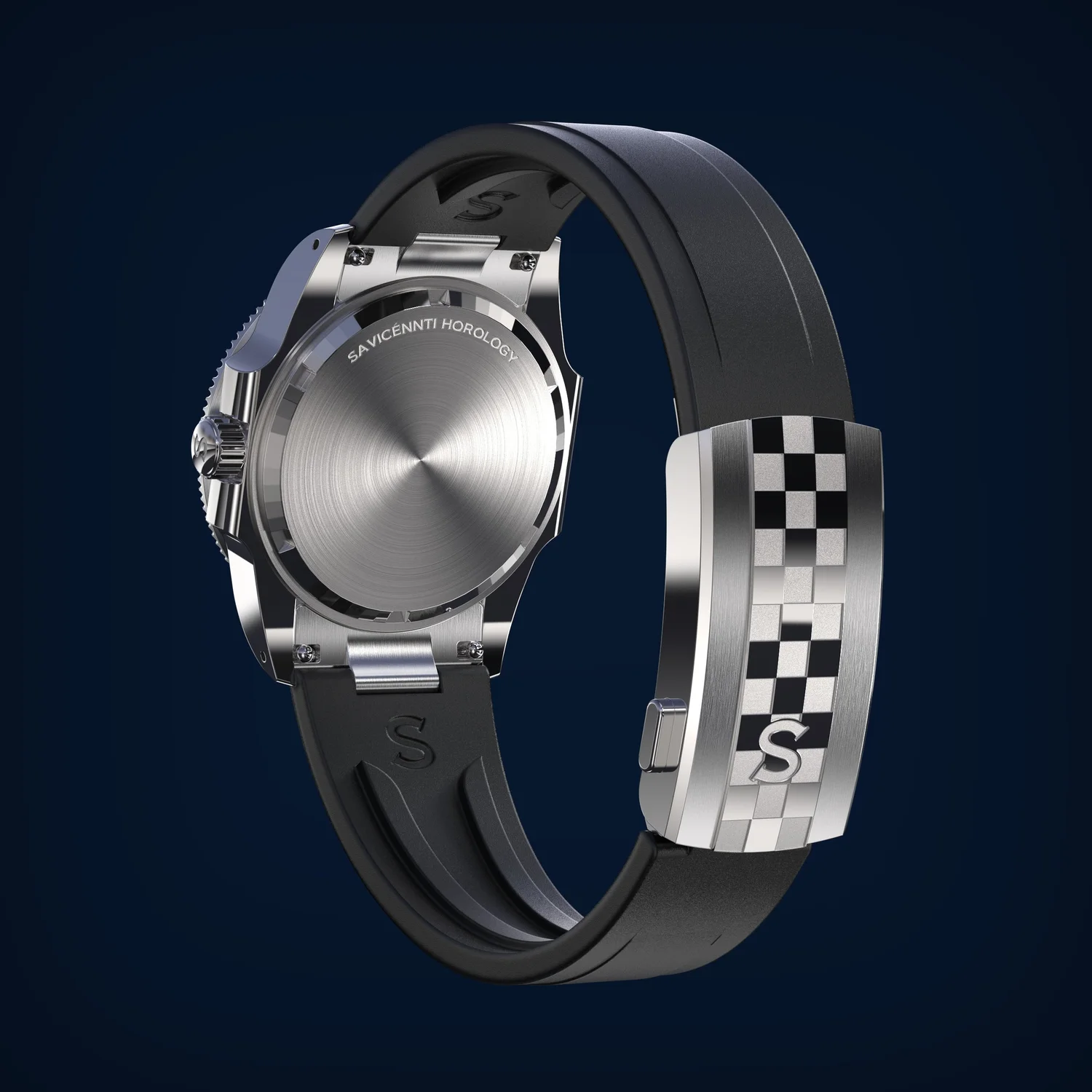 SAVICÉNNTI CETUS DIVER blue rubber strap close-up product image